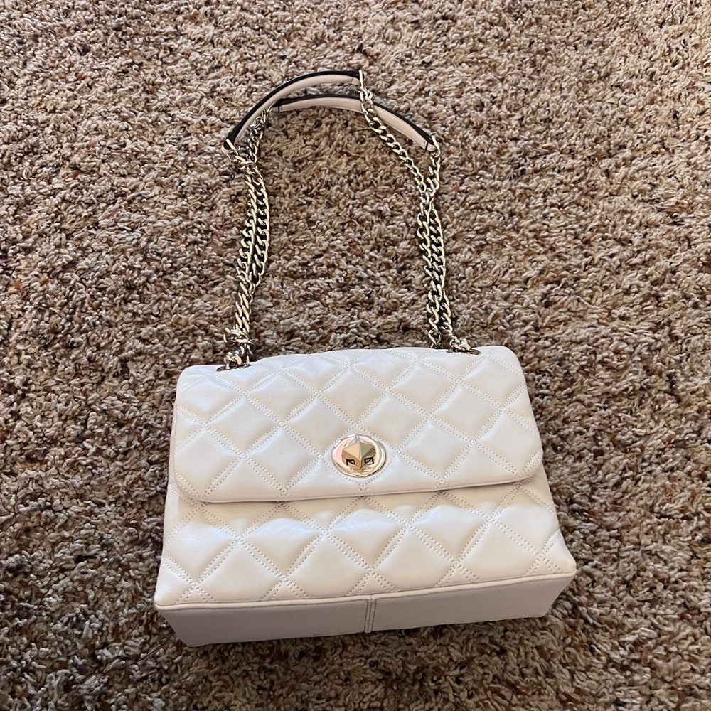 Kate Spade Cream Quilted Shoulder Bag